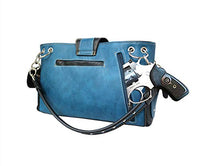 Western Rivet Flora Embroidery Buckle Shoulder Concealed Carry Handbag in 6 Colors GP939W188