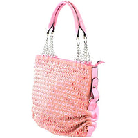 Premium Bling Bling Rhinestone Studded Fashion Tote Bag with Zipper Closure in Multi-Color