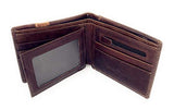 Western Genuine Leather Mens Metal Concho Rodeo Bifold Short Wallet in 3 colors