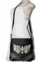 Premium Western Women's Angel Wings Cross Handbag Messenger Bag Wallet and Set