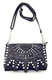 Texas West Rhinestone Studded Animal Print Crossbody Chain Strap Shoulder Bag In Multi Colors