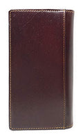 Western Tooled Genuine Leather Cowhide Cow fur Pistols Men's Long Bifold Wallet in 3 colors (Black)