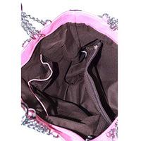Premium Bling Bling Rhinestone Studded Fashion Tote Bag with Zipper Closure in Multi-Color