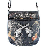 Western Camouflage Rhinestone Pistol Womens Purse Cross Body Handbags Messenger