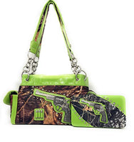 Texas West Women's Camo Pistol Gun Bullets Handbag