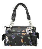 Texas West Women's Flora Candy Skull Concealed Carry Handbag Purse in Multi-color