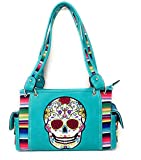 Texas West Western Sugar Skull Rainbow Concealed Carry Handbag or Matching Set in 3 Colors