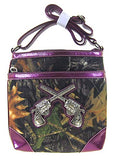 Western Camouflage Rhinestone Pistol Womens Purse Cross Body Handbags Messenger