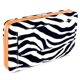 Gorgeous! Soft Zebra Rhinestone Cross Flat Wallet Clutch Purse in Multi-Color