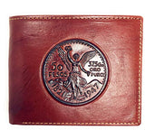 Western Genuine Leather 50 PESOS Plain Mens Bifold Short Wallet in 2 Color