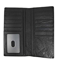 Western Men's Laser Cut Genuine Leather Longhorn Long Bifold Wallet