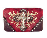 Premium Rhinestone Metal Cross Handbag,Wallet Set in Multi Colors