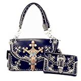 Texas West Women's Buckle Embroidery Shoulder Handbag Wallet in Multi-Color