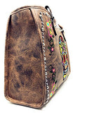 Western Sugar Skull Rhinestone Flora Embroider Concealed Carry Purse/Multi Color