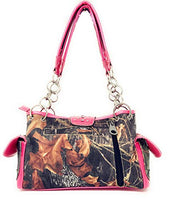 Western Rhinestone Camouflage Handbag With Matching Wallet In Multi Collections