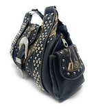 Texas West Women's Cross Flower Shoulder Handbag Purse in Multi-Color