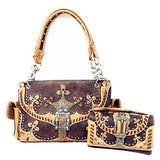 Texas West Women's Buckle Embroidery Shoulder Handbag Wallet in Multi-Color