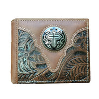 Premium Western Style Soft PU Leather Bifold Wallet in Multi- Emblem