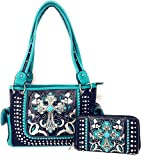 Texas West Women's Cross Concealed Carry Handbag Purse With Matching Wallet Mutil Colors