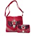 Premium Western Women's Angel Wings Buckle Handbag Messenger Bag Wallet and Set