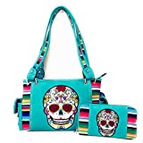 Texas West Western Sugar Skull Rainbow Concealed Carry Handbag or Matching Set in 3 Colors