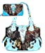 GoCowgirl Large Western Concealed Carry Weapon Purse Camouflage Camo Belt Buckle Handbag Matching Wallet