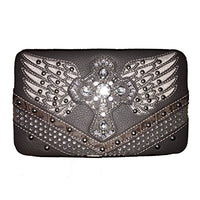 Premium Western Women's Angel Wings Cross Handbag Messenger Bag Wallet and Set