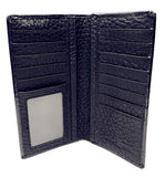 Premium Western Genuine Woven Leather Cow Fur Longhorn Mens Bifold Wallet In Multi Color