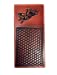 Premium Genuine Western Mens Embossed Basketweave Cowboy Long Wallet in Multi Emblem