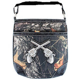 Western Camouflage Rhinestone Pistol Womens Purse Cross Body Handbags Messenger