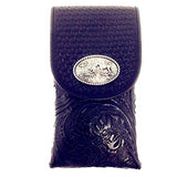 Men's Cowboy Medium Leather Praying Cowboy Smartphone Holder Holster Cellphone Case in 2 Colors