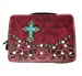 Bible Cover Cut Out Embroidered Scripture Verse Rhinestone Agate Cross Book Case Multi-Color
