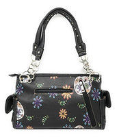 Texas West Women's Flora Candy Skull Concealed Carry Handbag and Matching wallet in Multi-color