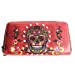 Texas West Women's Embroidered Sugar Skull Wallet Purse Clutch Wallet in 7 colors