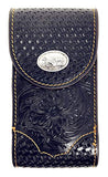 Texas West Men's Cowboy Small Leather Praying Cowboy Smartphone Holder Holster Cellphone Case in 2 Colors