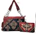 Texas West Women's Cross Flower Shoulder Handbag Wallet in 6 colors