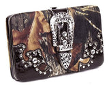 GoCowgirl Large Western Concealed Carry Weapon Purse Camouflage Camo Belt Buckle Handbag Matching Wallet