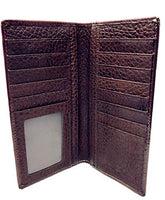 Premium Western Genuine Woven Leather Cow Fur Longhorn Mens Bifold Wallet In Multi Color