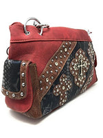 Texas West Women's Cross Flower Shoulder Handbag Wallet in 6 colors