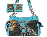 Texas West Western Concealed Carry Gun Belt Buckle Purse Camouflage Handbag Camo W Matching Wallet