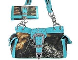 Texas West Western Concealed Carry Gun Belt Buckle Purse Camouflage Handbag Camo W Matching Wallet