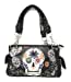 Texas West Women's Flora Candy Skull Concealed Carry Handbag Purse in Multi-color