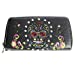 Texas West Women's Embroidered Sugar Skull Wallet Purse Clutch Wallet in 7 colors