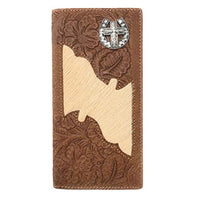 Premium Men's Cow Fur Cowhide Cross Genuine Leather Bifold Wallet in 2 colors