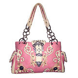 Texas West Women's Buckle Embroidery Shoulder Handbag Purse in Multi Colors