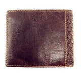 Western Genuine Woven Leather Cowhide Mens Bifold Short Wallet in Multi Emblem
