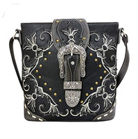 Western Rhinestone Buckle Buffterfly Concealed Carry Crossbody bag in 4 colors GP605W119