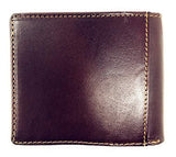 Western Genuine Leather Rodeo Plain Mens Bifold Short Wallet in 2 Color