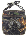 Western Camouflage Rhinestone Pistol Womens Purse Cross Body Handbags Messenger