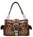 Western American Albino Style Flora Embroidery Buckle Concealed Carry Handbag in 4 Colors GP939W191